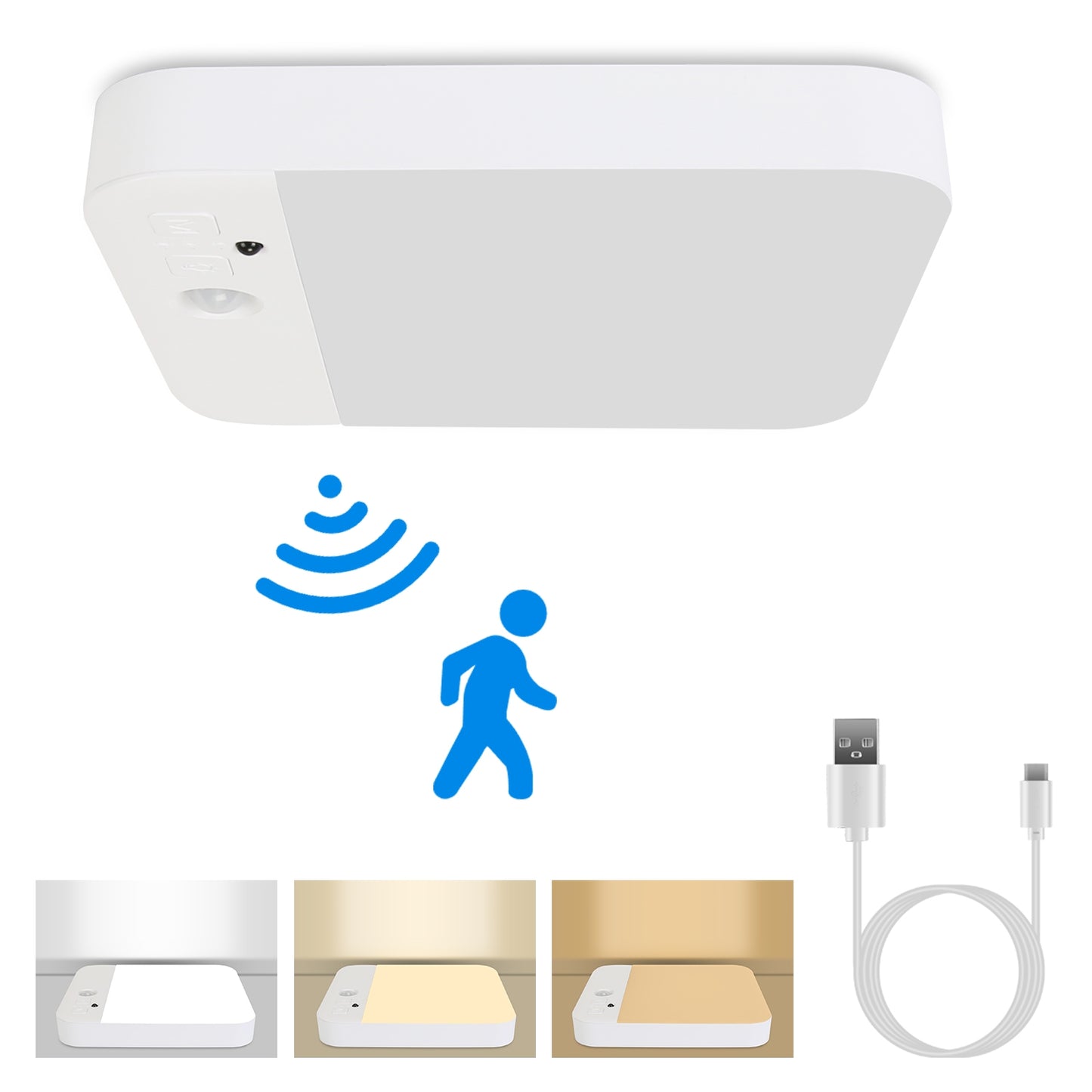 Smart Motion Sensor Rechargeable Ceiling Light