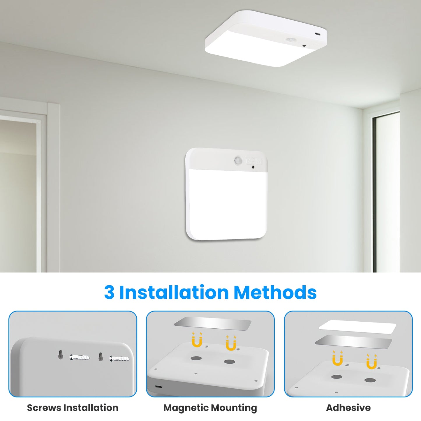 Smart Motion Sensor Rechargeable Ceiling Light