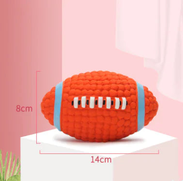 Bite-Resistant Latex Dog Toy Ball for Teeth Cleaning