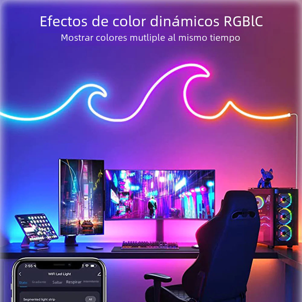 WiFi Smart DIY Music Neon Light Strip with Remote pawLyfe