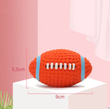 Bite-Resistant Latex Dog Toy Ball for Teeth Cleaning