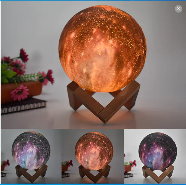 3D LED Moon Lamp - Creative Colorful Night Light pawLyfe